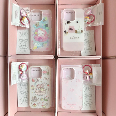 ins可爱蛋糕猫咪插画适用苹果17promax手机壳iPhone16新款13双层壳12华为P70荣耀400vivo小米15红米K80oppo