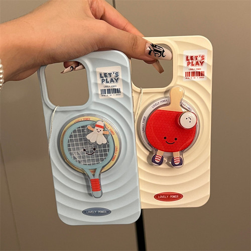 苹果硅胶软壳乒乓球拍支架磁吸壳