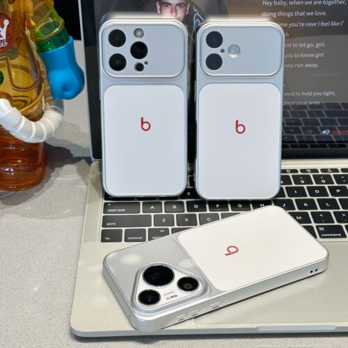 银色B字母适用苹果17por手机壳iPhone16plus华为Pura90mate80P小米17romaxs50findx9nova15y500reno13k90x200