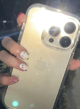 ins小红书同款闪粉14手机壳11适用苹果12promax仙女iPhoneXS网红苹果13保护套7新款XR女款14Pro日韩8Plus软壳