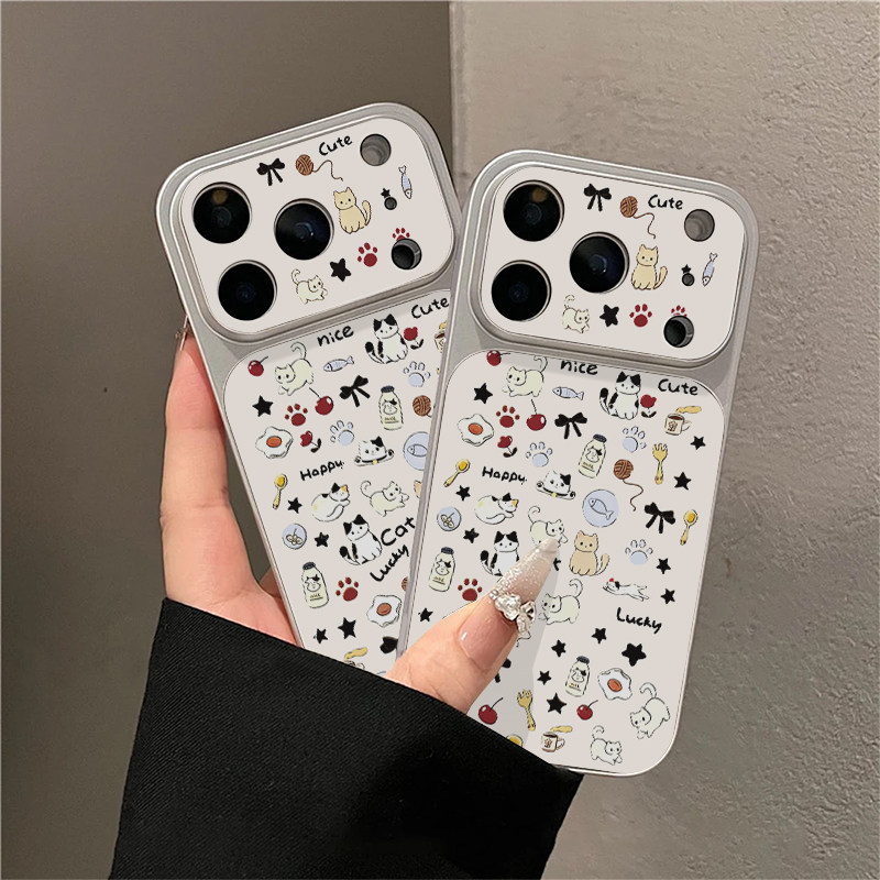 满屏小猫咪大视窗秒变17适用苹果16promax手机壳iphone15新款14华为mate60pro小米17创意pura80荣耀400reno13