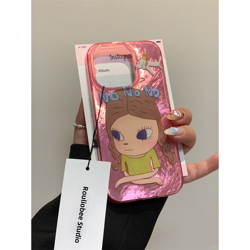 ins可爱卡通动漫奈良美智女孩适用苹果15promax手机壳iPhone16新款13高级感12华为P70荣耀vivo小米14红米oppo