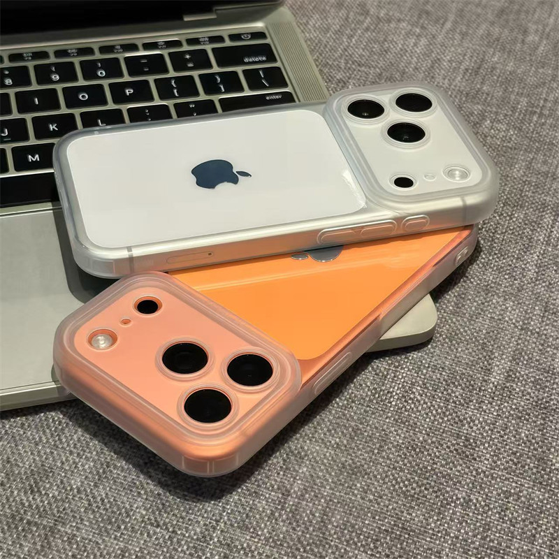 肤感透明磨砂适用于苹果16手机壳iPhone17promax全包镜头15pro新款苹果13简约软硅胶16plus防摔保护套男女14