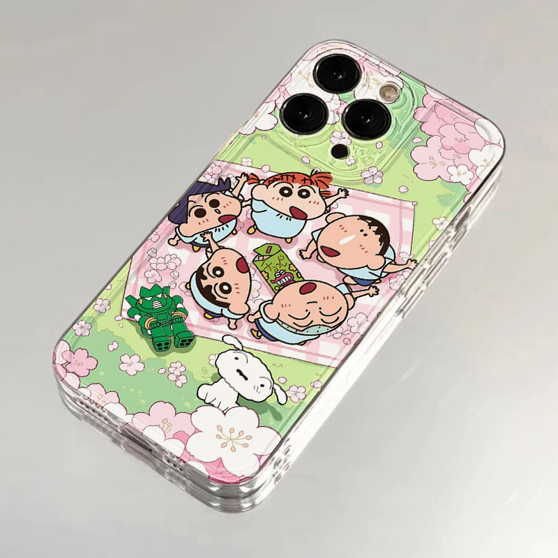 春游蜡笔小新适用iphone16promax手机壳苹果15/13新款12华为mate70高级感vivos20小米14oppo红米K80荣耀300套