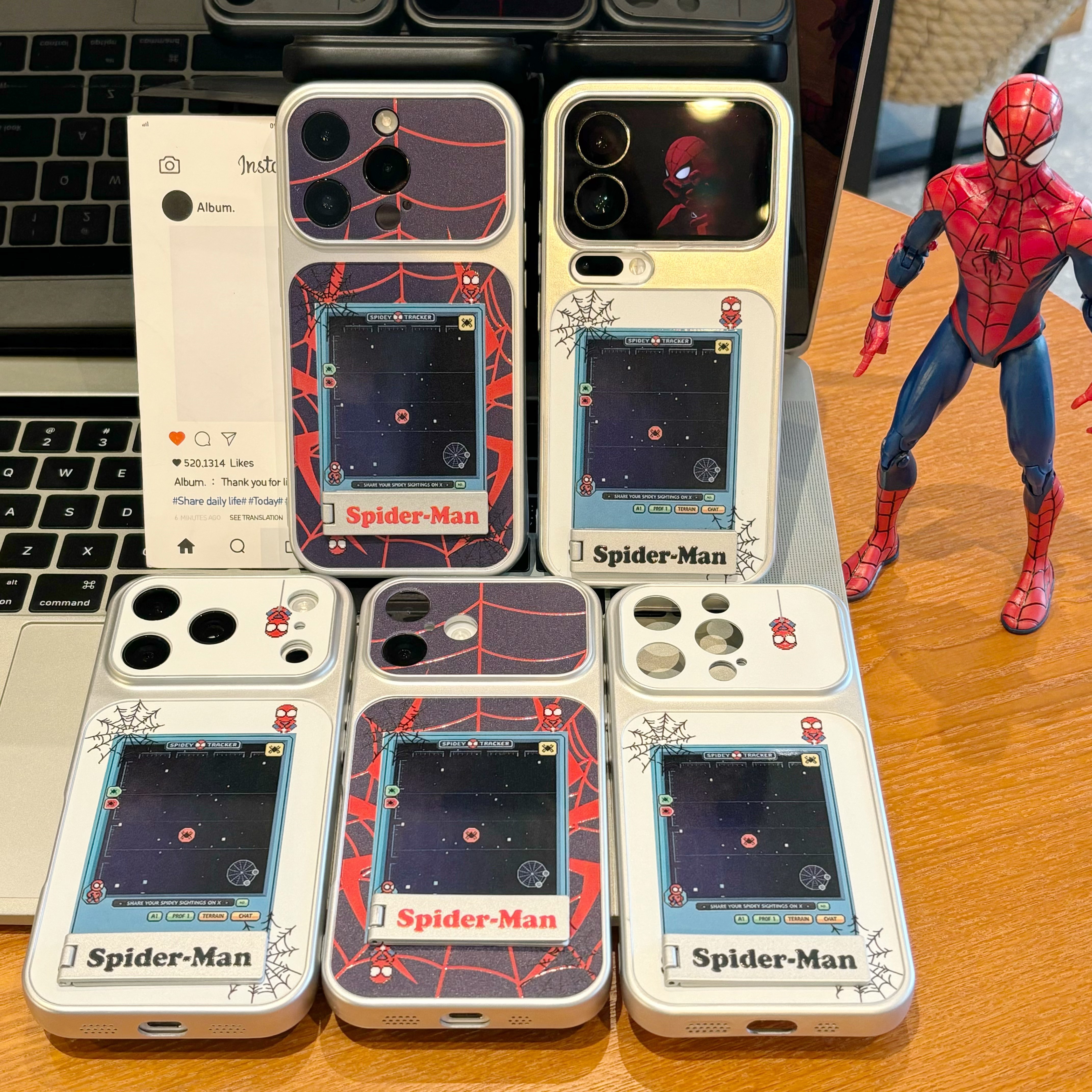 涂鸦蜘蛛侠彩蛋支架适用苹果17手机壳iPhone16/15promax新款13华为pura90秒变大视窗reno15小米14红米vivoS50