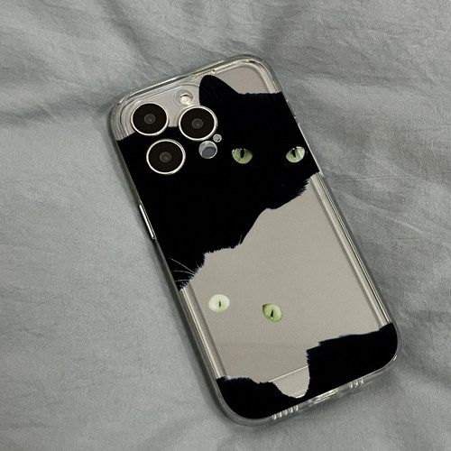 全机型硅胶软壳可爱猫咪黑白猫
