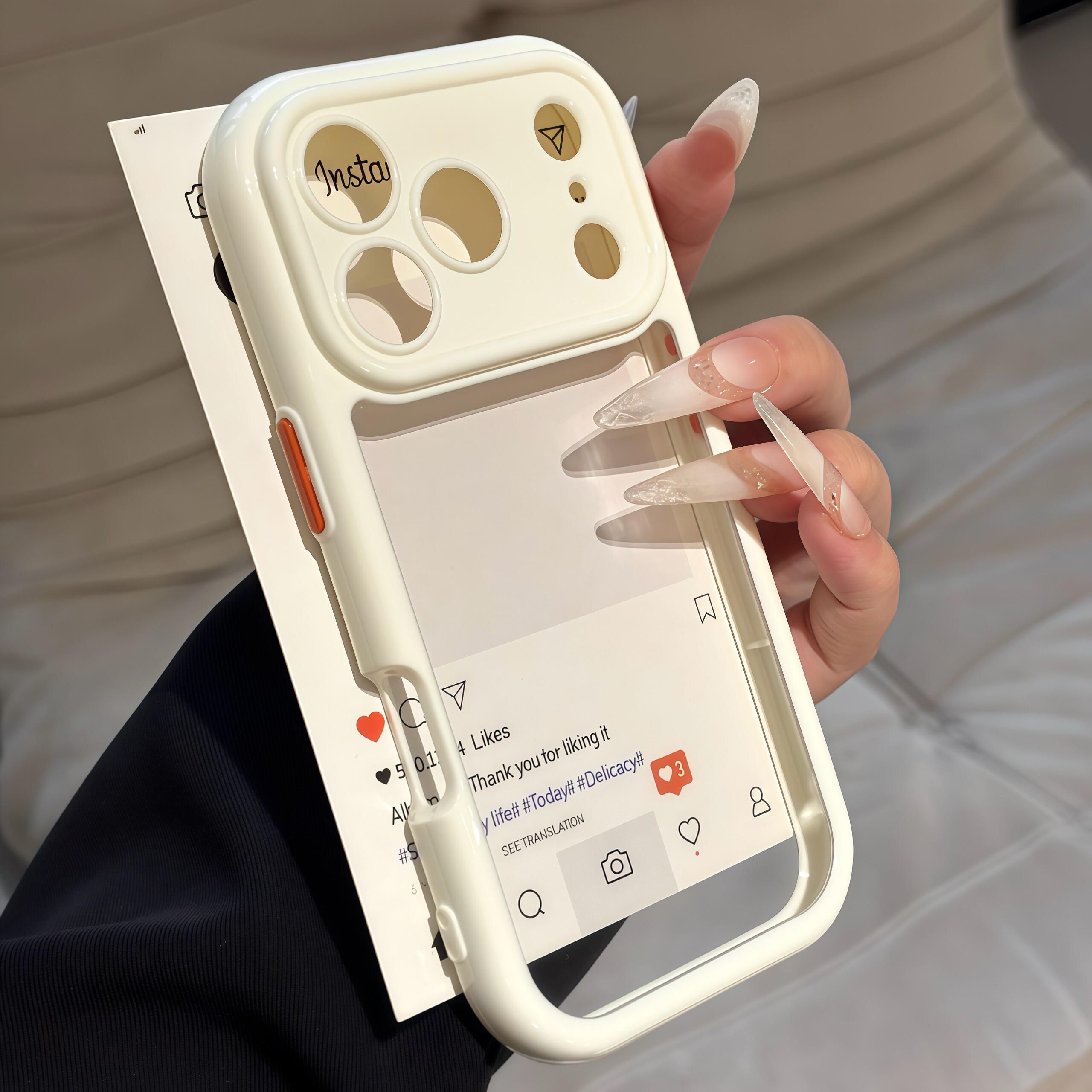 多巴胺适用iPhone17promax手机壳苹果16pro撞色高级感女15plus奶油壳14/13/12透明小米17/15简约红米k70防摔