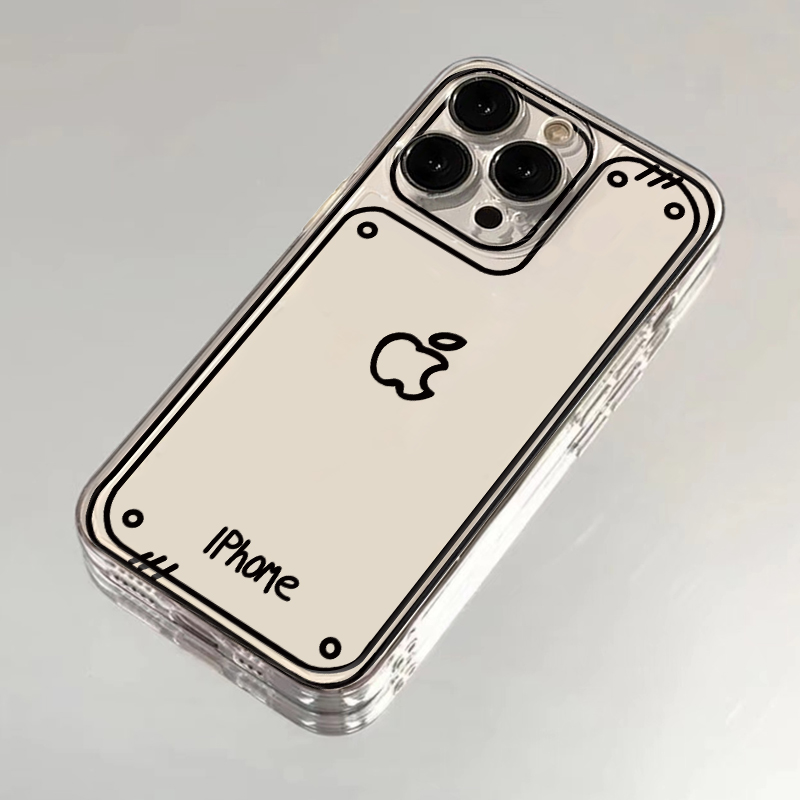 二次元手绘线条适用iphone16promax手机壳苹果15/13/14/12华为mate70新款vivos20小米oppo红米K80iqoo荣耀300