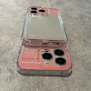 适用iPhone14promax小众ins粉色渐变iPhone13手机壳14promax苹果11简约12女xr软xs套苹果13手机壳新款13pro女