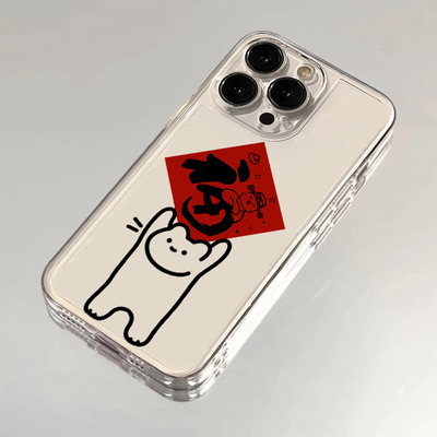 全机型硅胶软壳创意喵星人新年福