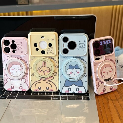 情侣吉伊卡哇小八支架适用苹果17手机壳iPhone16/15/14新款vivos50华为pura90爱心OPPOreno15视窗小米17pro