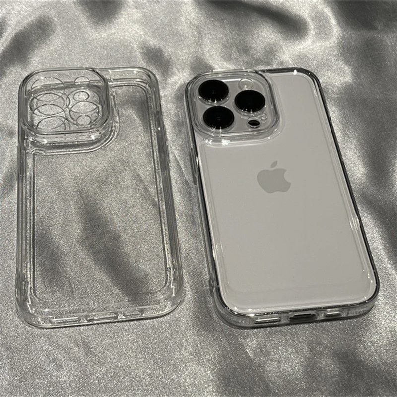 高透太空壳适用17苹果16pro手机壳14新款iphone13透明简约12高级感11硅胶15promax防摔x男女xr全包plus保护套