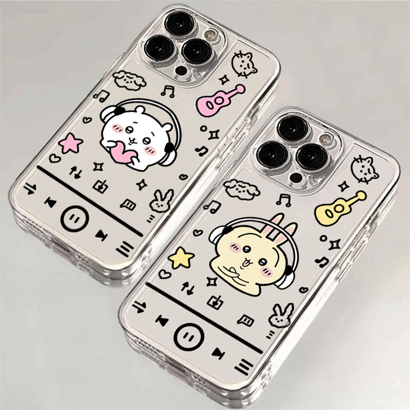 耳机乌萨奇适用苹果13手机壳华为mate60小八chiikawa吉伊iPhone15Promax小米14可爱吉伊卡哇vivo透明12保护套