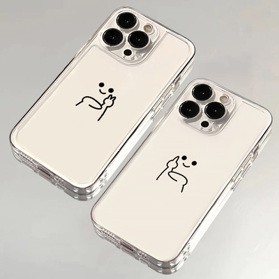 全机型硅胶软壳竖中指比耶火柴人