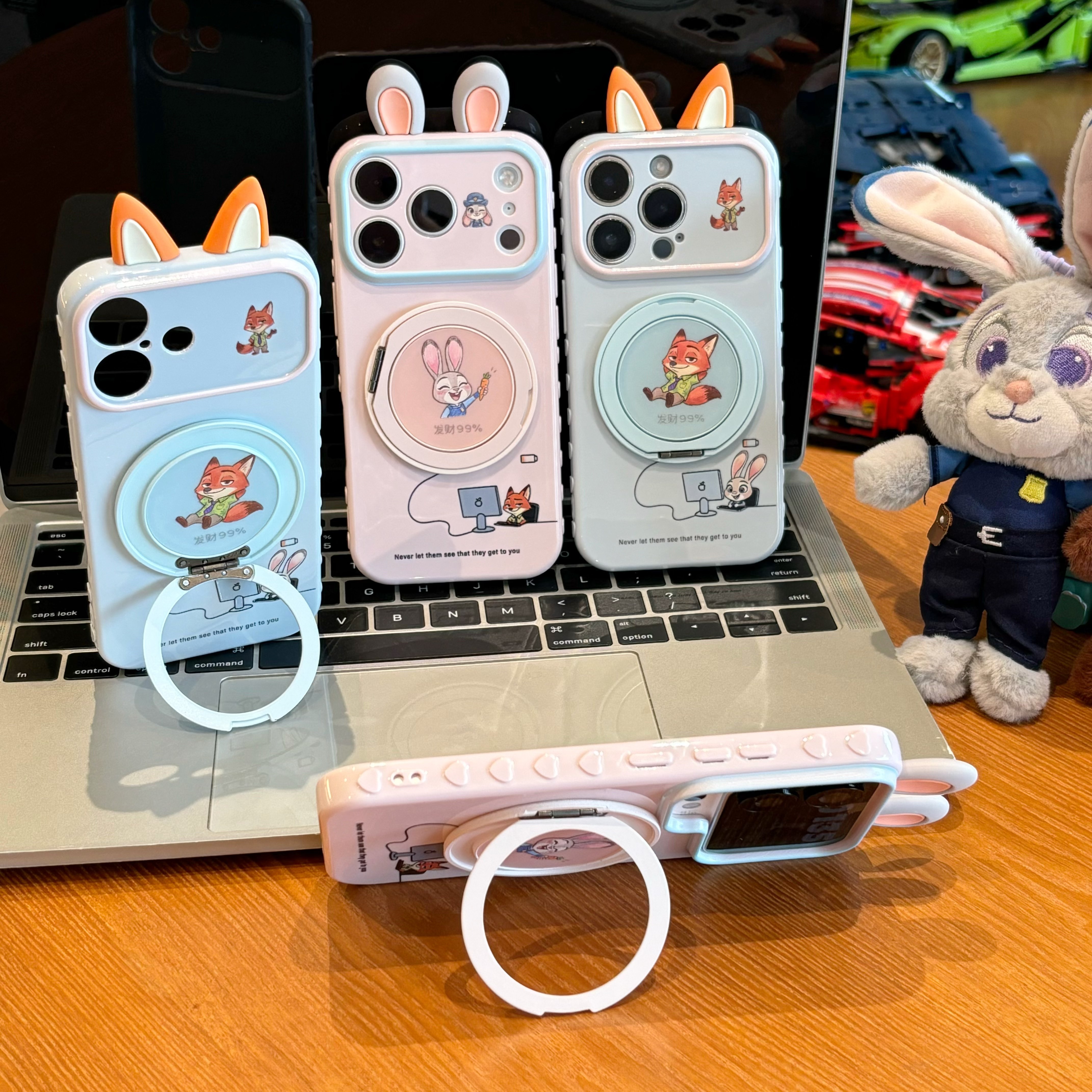 朱迪尼克立体耳朵支架适用苹果17promax手机壳iphone16/15新款14华为mate80小米17侧边爱心pura90情侣reno13