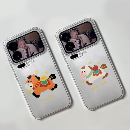 马上有钱手机壳2026苹果17华为mate70平安iPhone16promax马年15一加13发财14情侣OPPO国风vivo小马60适用小众