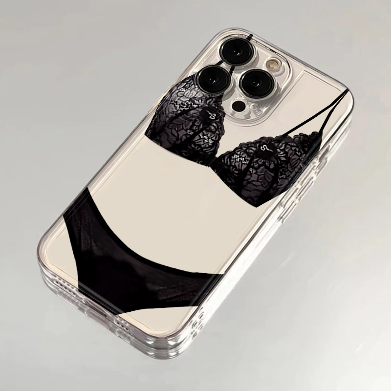 蕾丝内衣手机壳苹果16pro华为pura70比基尼iPhone15Promax小米14搞怪vivo搞笑OPPO恶搞13个性12趣味x创意适用