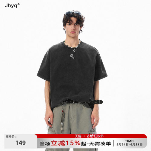 JHYQ飞马哥特J水洗做旧T恤男
