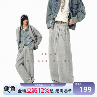 裤 男抽绳束脚休闲男士 子 JHYQ春秋直筒宽松运动刺绣卫裤 荆棘系列