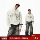 JHYQ净化眼球美式 女 字母连帽加绒卫衣男秋冬潮牌宽松情侣休闲帽衫