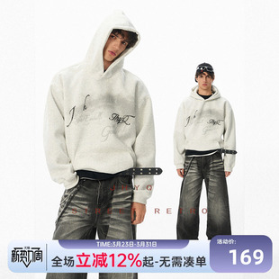 JHYQ净化眼球400G美式 女 字母连帽春秋卫衣男潮牌宽松情侣休闲帽衫