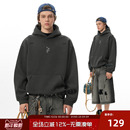 JHYQ净化眼球美式 J字母logo连帽卫衣男加绒宽松针织重磅400G帽衫