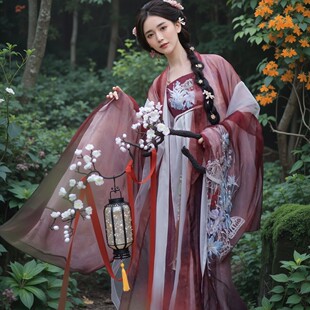 梦回风华原创[仲夏夜]诃子裙汉服重工刺绣大袖衫仙气套装古风春夏