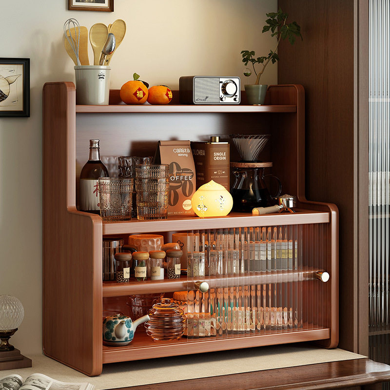 水杯置物架收纳桌面餐边柜茶杯茶具防尘厨房家用多层小型整理架子