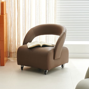 小凳子家用矮凳滑轮万向轮儿童小椅子高级感真皮静音客厅小板凳