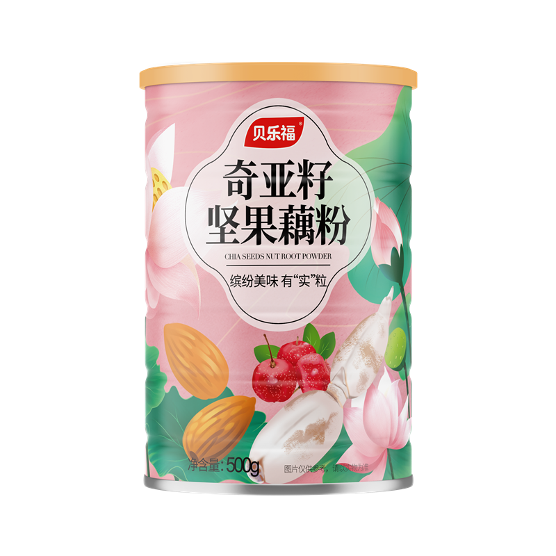 藕粉坚果羹奇亚籽官方旗舰店正品纯罐装莲藕粉桂花果早餐食品