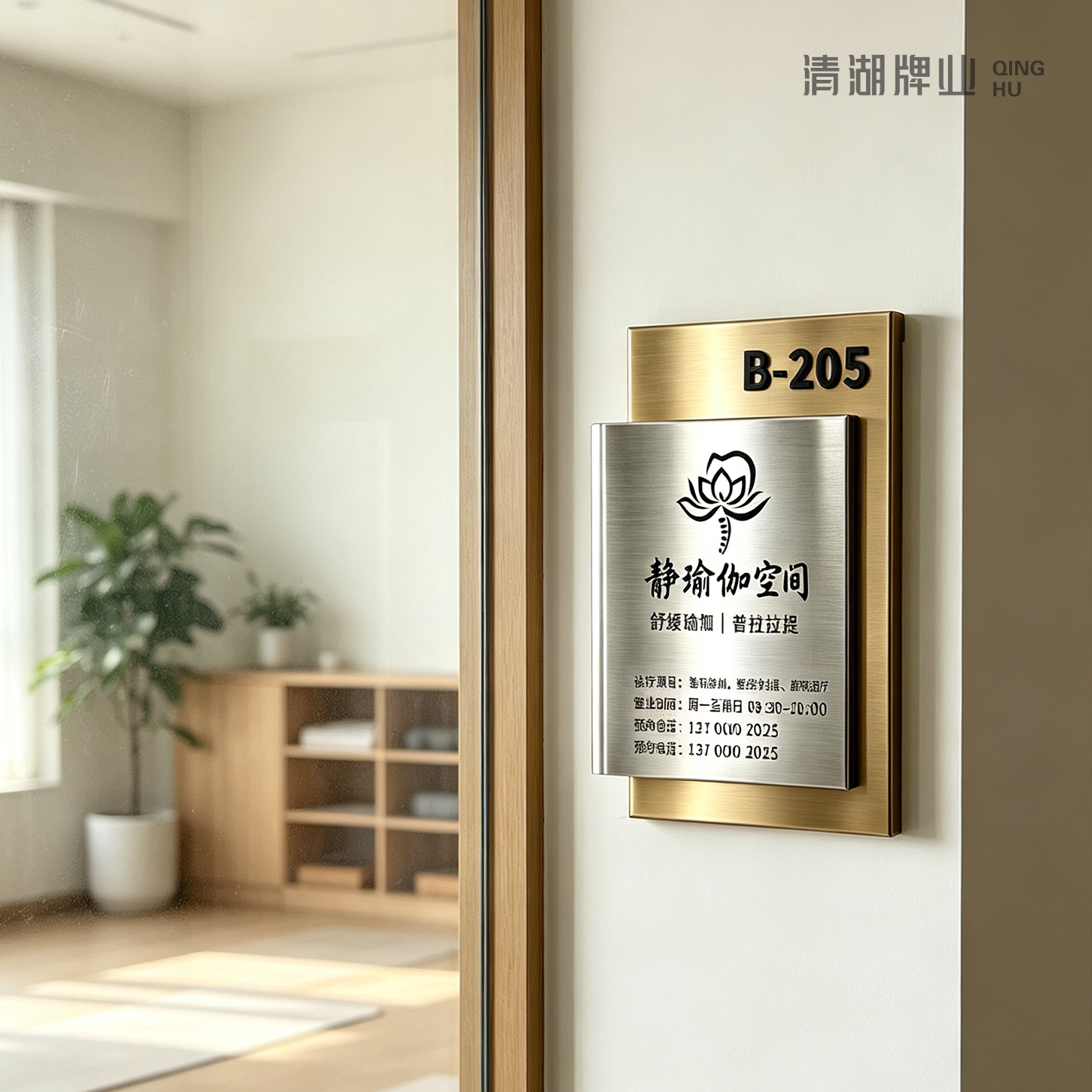 不锈钢轻奢防水户外门牌定制