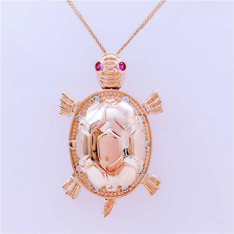 菲梵伊女款紫金时尚乌龟项链新品
