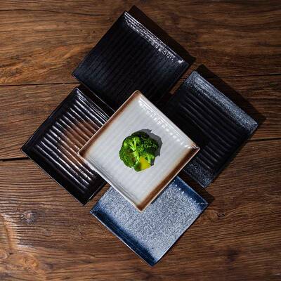 陶瓷餐具西餐盘牛排盘子方正形盘水果盘菜盘寿司盘商JIN家用用平