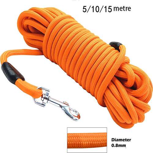 5M/10M/15M Heavy Duty Nylon Dog Leash - Ideal for Recall & A