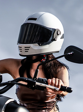 gsb复古摩托车头盔女玻璃钢碳纤维哈雷复古巡航机车全盔男gsbv73