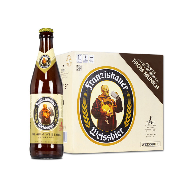 教士白啤酒 德国瓶装教士/范佳乐小麦白啤酒 450ml*12瓶整箱