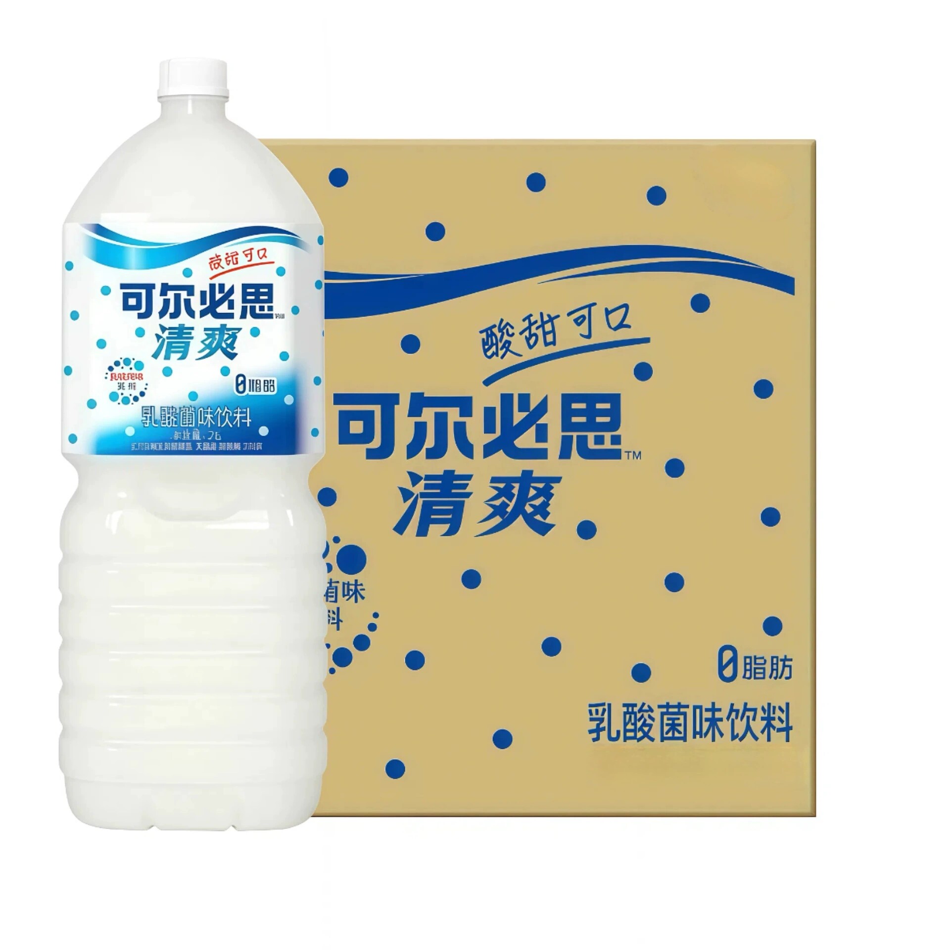 Calpis可尔必思乳酸菌饮料2L*6盒脱脂乳发酵酸甜清爽餐后解腻原味