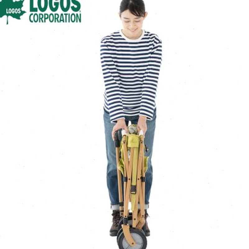 logos户外露营车小推车营地野餐手推车桌板野营推车可折叠拉杆车