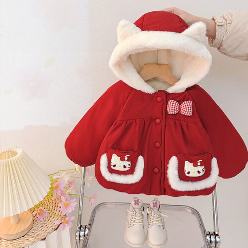 女童棉服冬装儿童时髦夹棉外套