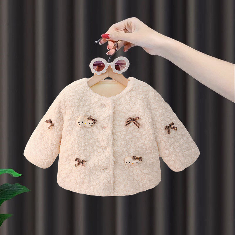 女童毛毛衣外套秋冬款2025新款宝宝冬季夹棉上衣小童儿童冬装衣服,童装/婴儿装/亲子装,棉袄/棉服,淘宝优惠券,粉丝福利购,淘宝优惠卷