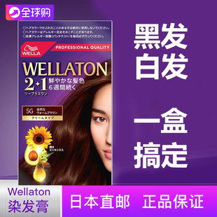 1膏状染发剂上色好颜色高雅持久精油护发 日本直邮wellaton威娜2