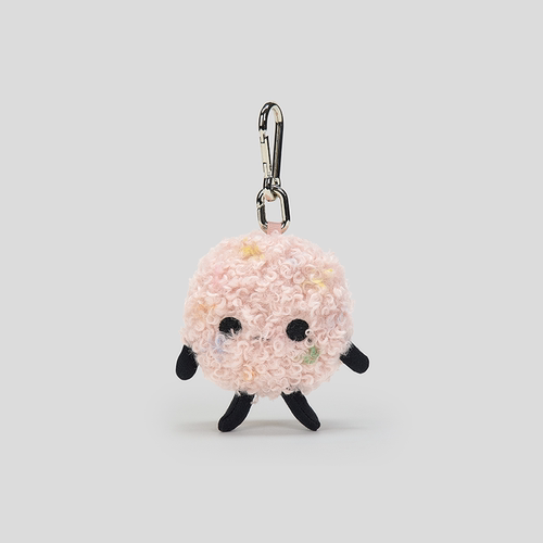 GOODBAI GOODEES彩虹波点印花毛绒钥匙扣