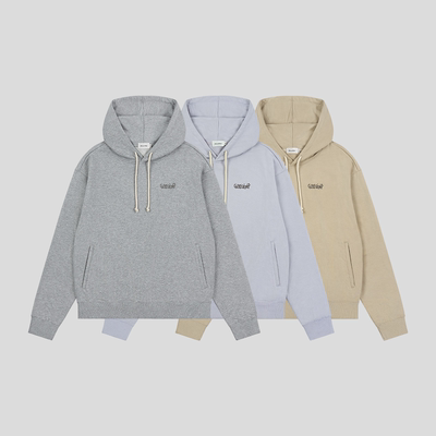 GOODBAI 花体logo城市印花连帽卫衣