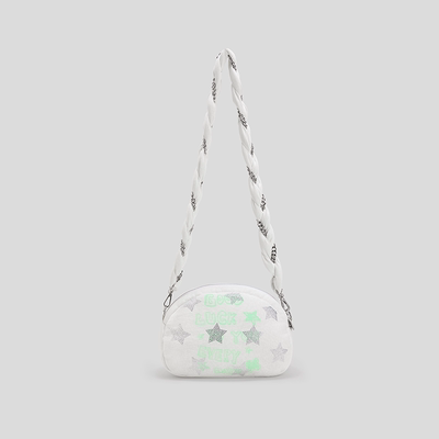 GOODBAI GOODEES星星烫钻slogan印花链条扭花充棉单肩包