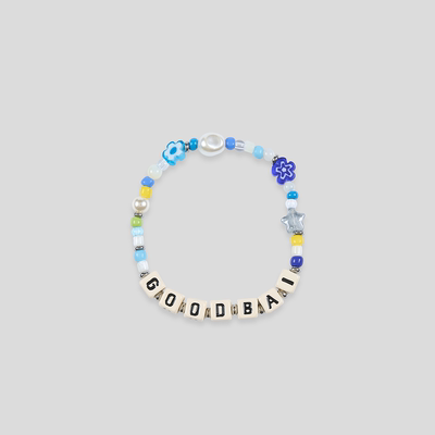 GOODBAI 女款LOGO金属多元素串珠夏日百搭弹力手链