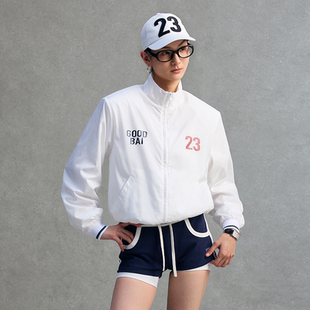 GOODBAI logo撞色印花翻领拉链外套 粗体23
