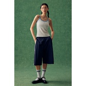 GOODBAI logo刺绣撞色针织交叉吊带背心