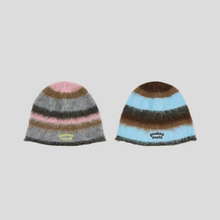 GOODBAI GOODEES刺绣logo条纹撞色针织帽