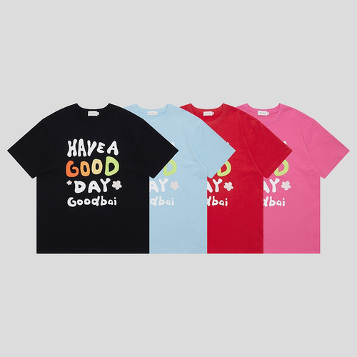 GOODBAI彩色印花短袖T恤