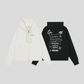 城市系列休闲宽松撞色印花连帽拉链卫衣外套男女同款 GOODBAI 新款